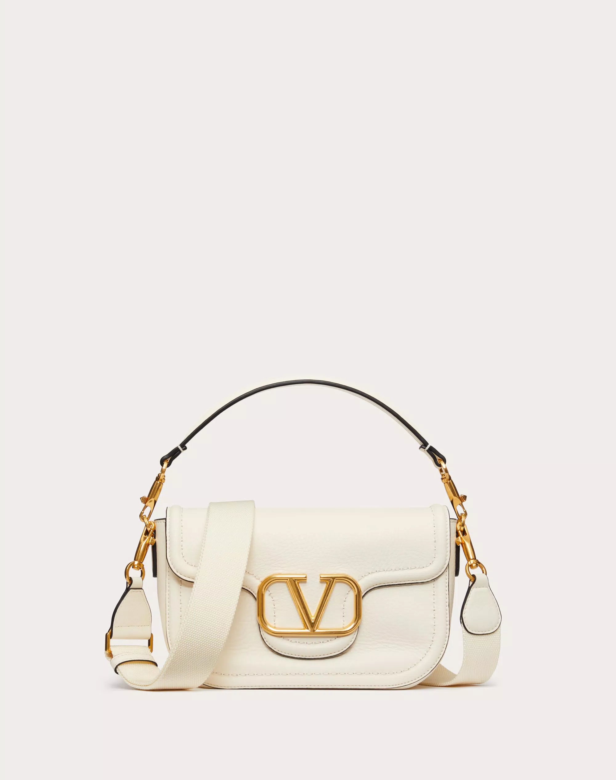 VALENTINO GARAVANI ALLTIME GRAINY CALFSKIN SHOULDER BAG
